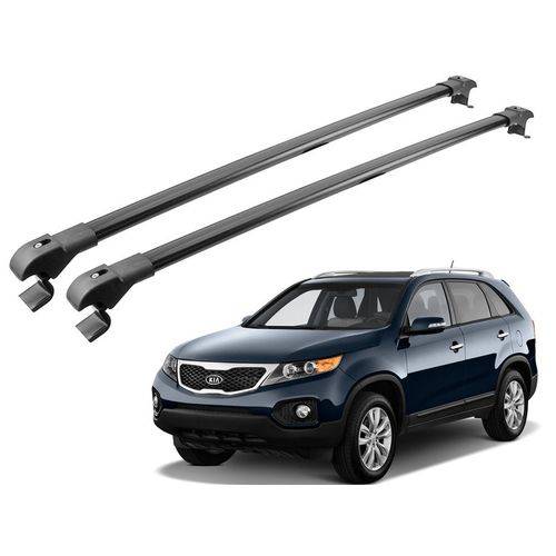 Assistência Técnica, SAC e Garantia do produto Travessa de Rack Kia Sorento 2010 Até 2013 com Teto Preta Slim TS-410 - Projecar