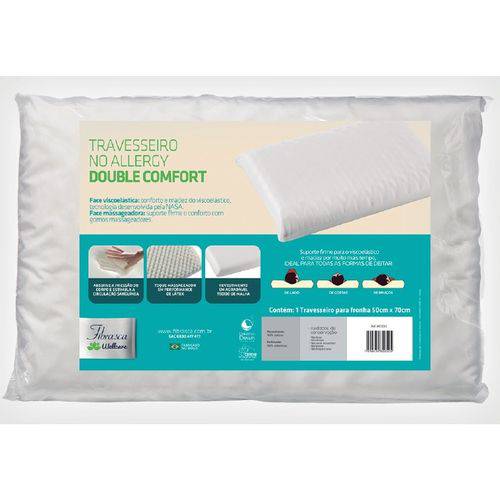 Assistência Técnica, SAC e Garantia do produto Travesseiro no Allergy Double Comfort Pe (50x70x12cm) - Fibrasca - Cód: Wc2052