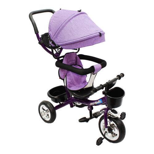 Assistência Técnica, SAC e Garantia do produto Triciclo Ferro 3 em 1 Vira Bicicleta Carrinho Bebe Teto Roxo - Mc4826rx