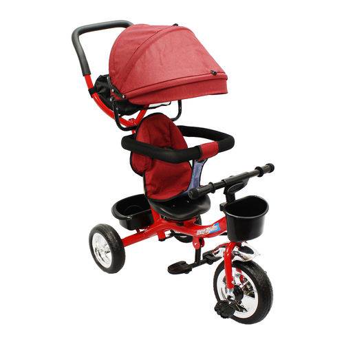 Assistência Técnica, SAC e Garantia do produto Triciclo Ferro 3 em 1 Vira Bicicleta Carrinho Bebe Teto Vermelho - Mc4826vm