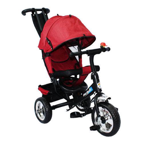 Assistência Técnica, SAC e Garantia do produto Triciclo Ferro Infantil Pedal Carrinho Passeio Bebe Capota Vermelho - Mc4833vm