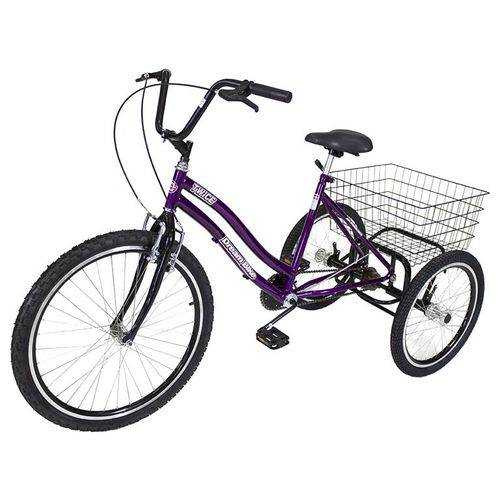 Assistência Técnica, SAC e Garantia do produto Triciclo Pedal Twice Roxo Aro 26 - Dream Bike