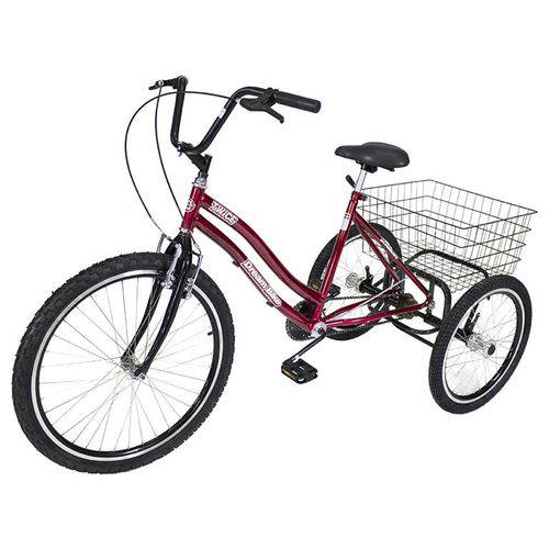 Assistência Técnica, SAC e Garantia do produto Triciclo Pedal Twice Vermelho Aro 26 - Dream Bike