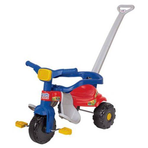 Assistência Técnica, SAC e Garantia do produto Triciclo Velotrol Bebe 1 Ano Azul/Rosa Empurrador 2560/2561 Magic Toys Menino ou Menina Barato
