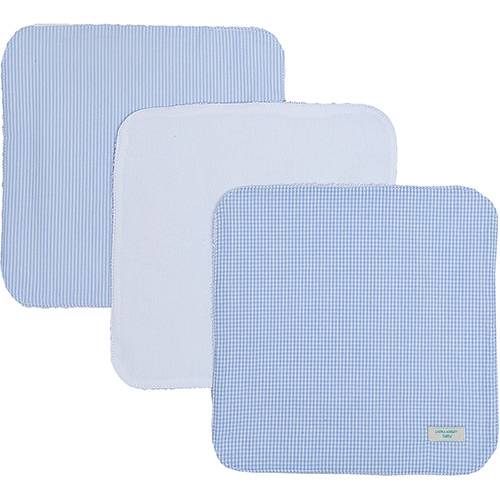 Assistência Técnica, SAC e Garantia do produto Trio Boquinhas Felpa LA Valencia Listradinho Azul - Laura Ashley