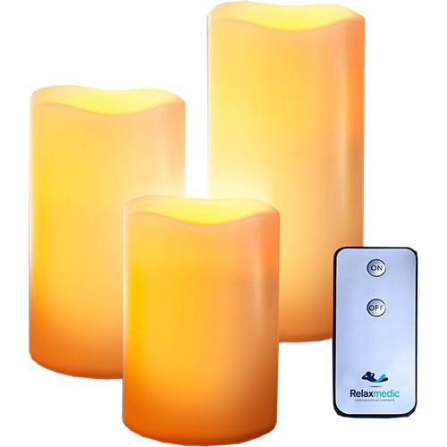 Assistência Técnica, SAC e Garantia do produto Trio Vela Decorativa em Resina LED com Controle Remoto - Relaxmedic