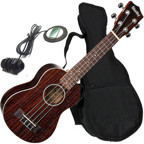 Assistência Técnica, SAC e Garantia do produto Ukulele Soprano Eletroacústico Shelby By Eagle Su21r Stnt Fosco + Capa