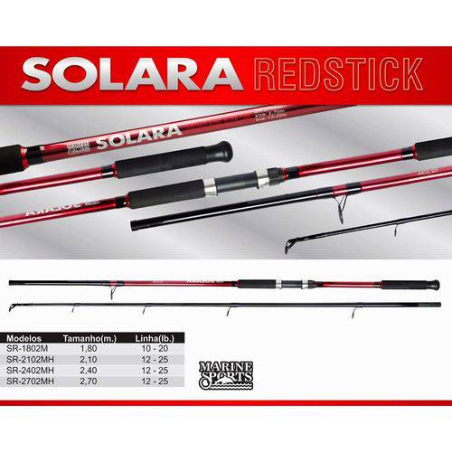 Assistência Técnica, SAC e Garantia do produto Vara Marine Sports SOLARA REDSTICK SR-2702MH - 2,70 Metros - 12-25 LBS "Lançamento"