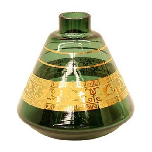 Assistência Técnica, SAC e Garantia do produto Vaso de Vidro Moon Faixa Dourado Verde para Narguile