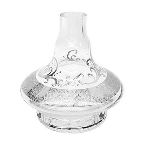 Assistência Técnica, SAC e Garantia do produto Vaso de Vidro Moon Faixa Prata Transparente para Narguile