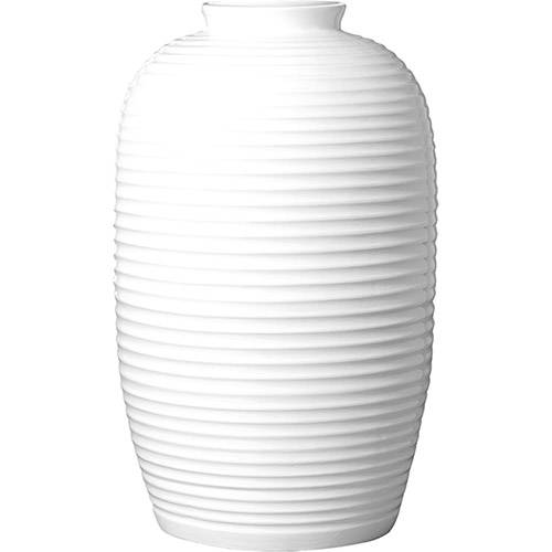 Assistência Técnica, SAC e Garantia do produto Vaso Decorativo Frisado Pequeno 1784 Ana Maria Branco Alto Brilho - (40x23x23cm)