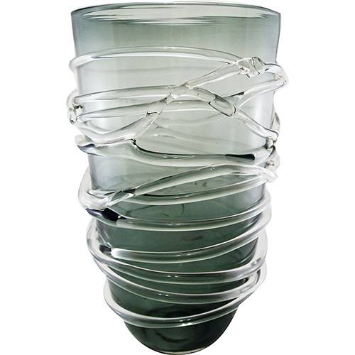 Assistência Técnica, SAC e Garantia do produto Vaso Decorativo Luxe Sole Cinza 36,5x23x23cm