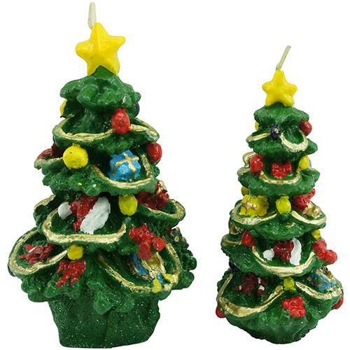 Assistência Técnica, SAC e Garantia do produto Velas Árvore de Natal Christmas Traditions 14,5cm e 12,5cm 2 Peças - Coloridas