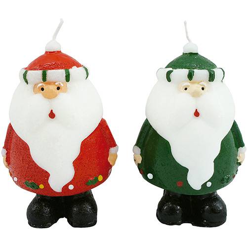Assistência Técnica, SAC e Garantia do produto Velinhas Papai Noel Christmas Traditions 13 Cm 2 Peças - Vermelha/Verde