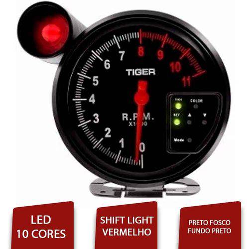 Assistência Técnica, SAC e Garantia do produto Velocimetro Tiger Conta Giro Universal Led de 10 Cores Preto