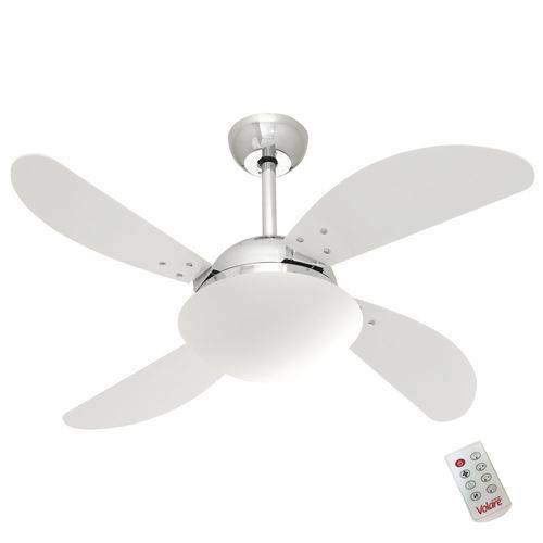 Assistência Técnica, SAC e Garantia do produto Ventilador de Teto Cromo 4 Pás Fly Branco 127v com Controle