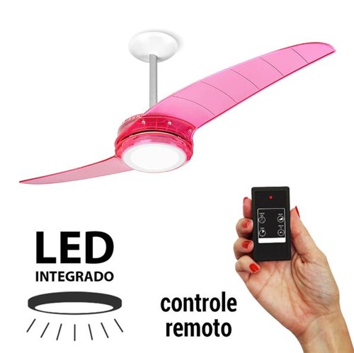 Assistência Técnica, SAC e Garantia do produto Ventilador de Teto Spirit 203 Rosa Neon LED Controle Remoto