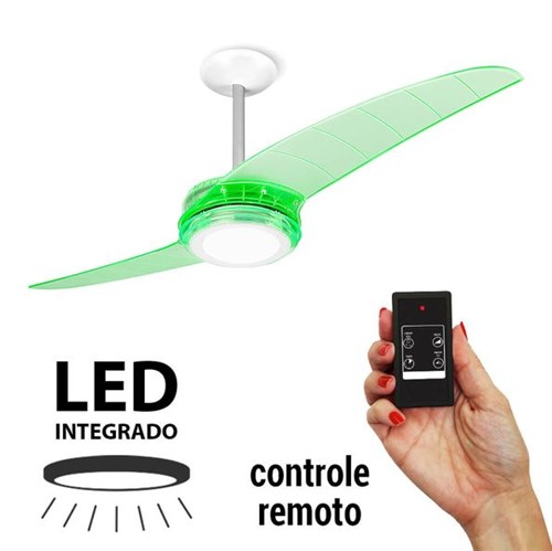 Assistência Técnica, SAC e Garantia do produto Ventilador de Teto Spirit 203 Verde Neon LED Controle Remoto