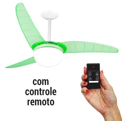 Assistência Técnica, SAC e Garantia do produto Ventilador de Teto Spirit 302 Verde Neon Lustre Globo com Controle Remoto