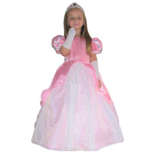 Assistência Técnica, SAC e Garantia do produto Vestido Fantasia Princesa Ariel Rosa Luxo Infantil e Luva