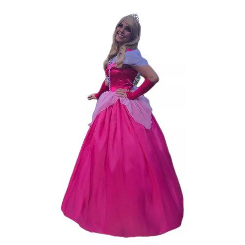 Assistência Técnica, SAC e Garantia do produto Vestido Fantasia Princesa Bela Adormecida Aurora Adulto