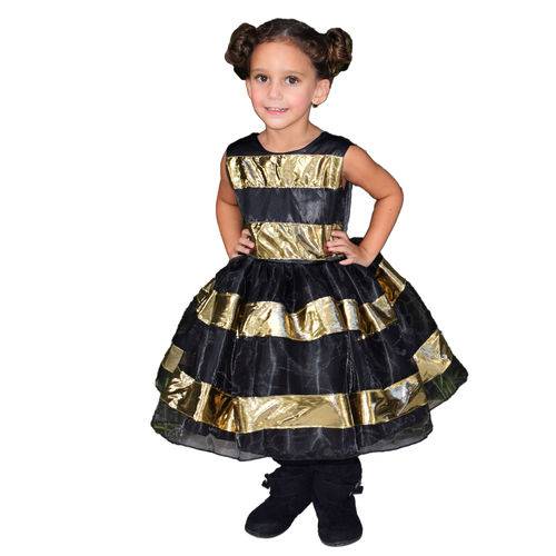 Assistência Técnica, SAC e Garantia do produto Vestido Festa Boneca LOL Luxo Infantil Preto e Dourado