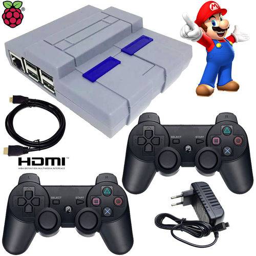 Assistência Técnica, SAC e Garantia do produto Video Game Retro Super Nintendo Raspberry Pi3 - 2 Controles PS3 S/ Fio - HDMI