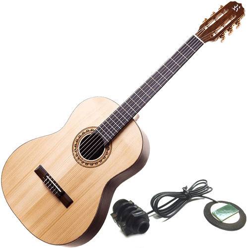 Assistência Técnica, SAC e Garantia do produto Violão Eletroacústico Cordas Nylon Tampo Maciço Rx210 Rozini