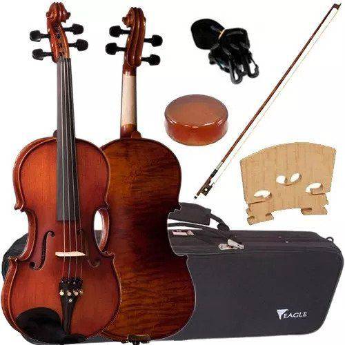 Assistência Técnica, SAC e Garantia do produto Violino Completo Profissional 4/4 + Case Luxo Ve244 Eagle