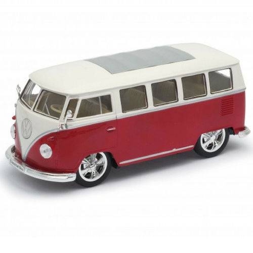 Assistência Técnica, SAC e Garantia do produto Volkswagen Kombi / Combi / Perua Classical Bus 1962 T1 1/24 Ferro Vintage Welly Cor Vermelho