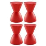 Assistência Técnica e Garantia do produto 4 X Banquetas Tub - Prince - Vermelho