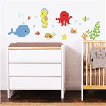 Assistência Técnica e Garantia do produto Adesivo de Parede Decorativo Infantil Stixx Kit Fundo do Mar Menino Colorido (46x143x1cm)