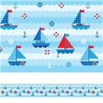 Assistência Técnica e Garantia do produto Adesivo de Parede Faixa Decorativa Infantil Barco 10m X 10cm