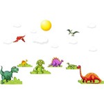 Assistência Técnica e Garantia do produto Adesivo de Parede Infantil Dinossauros