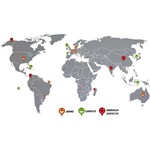 Assistência Técnica e Garantia do produto Adesivo de Parede Mapa Destinos Grudado Colorido (66x130cm)
