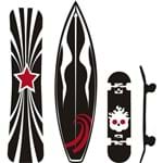 Assistência Técnica e Garantia do produto Adesivo de Parede Skate Radical Stixx Adesivos Criativos Preto/Vermelho (119,1x130,4cm)