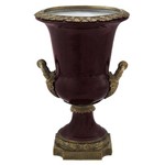 Assistência Técnica e Garantia do produto Ânfora em Porcelana Vinho Detalhes em Bronze 43 X 28