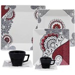 Assistência Técnica e Garantia do produto Aparelho de Jantar 42 Peças Porcelana Quartier Boho - Oxford Porcelanas