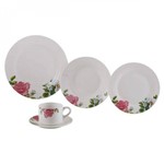 Assistência Técnica e Garantia do produto Aparelho de Jantar Porcelana 20 Peças Roses Redondo Lyor Branco