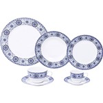 Assistência Técnica e Garantia do produto Aparelho de Jantar Sintra 42 Peças Porcelana Azul - Lyor