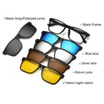 Assistência Técnica e Garantia do produto Armação de Óculos com Lente Transparente + 5 Lentes Clip On de Sol