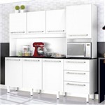 Assistência Técnica e Garantia do produto Armário de Cozinha 7 Portas 3 Gavetas Galaxy Zanzini Branco