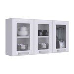 Assistência Técnica e Garantia do produto Armario de Cozinha Aereo Itatiaia Luce 3 Portas 3 Vidros Branco Ipv3-105