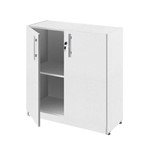 Assistência Técnica e Garantia do produto Armário para Escritório 2 Portas Luxo 82cm Plata Móveis Branco