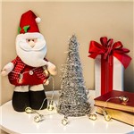 Assistência Técnica e Garantia do produto Árvore de Mesa Prateada em Formato de Cone, 30cm - Christmas Traditions