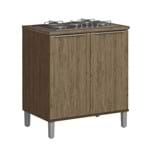Assistência Técnica e Garantia do produto Balcão de Cozinha para Cooktop 2 Portas e Pés Lis Decibal Cedro/Wood