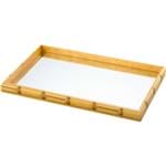 Assistência Técnica e Garantia do produto Bandeja de Madeira Perfil Bambu com Espelho 46x26x4cm - Rojemac