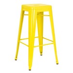 Assistência Técnica e Garantia do produto Banqueta Alta Iron Tolix - Industrial - Aço - Vintage - Amarelo Claro