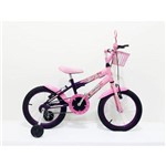 Assistência Técnica e Garantia do produto Bicicleta Aro 16 Infantil Feminina com Cestinha com Buzina com Retrovisor Cor Violeta/Rosa