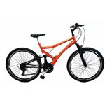 Assistência Técnica e Garantia do produto Bicicleta Aro 26 Suspensão Full Blaze Laranja/Preto - Ello Bike